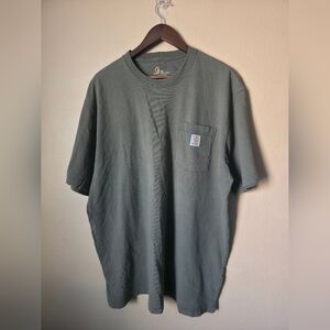 Carhartt Men's Original Fit Pocket T-Shirt in Dusty Olive Size X-Large